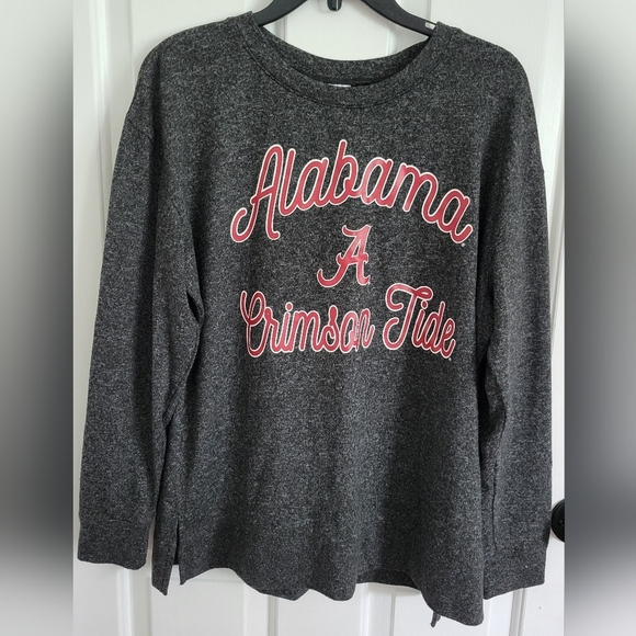 Liv Casual Women's Dark Heathered Gray Alabama Crimson Tide Long Sleeve Top Sz M - Picture 1 of 5